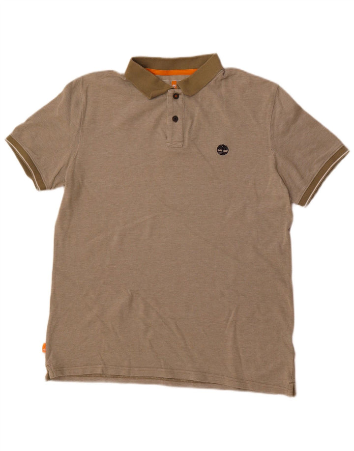 Timberland Polo Regular Fit para Hombre Algodón Caqui Medio
