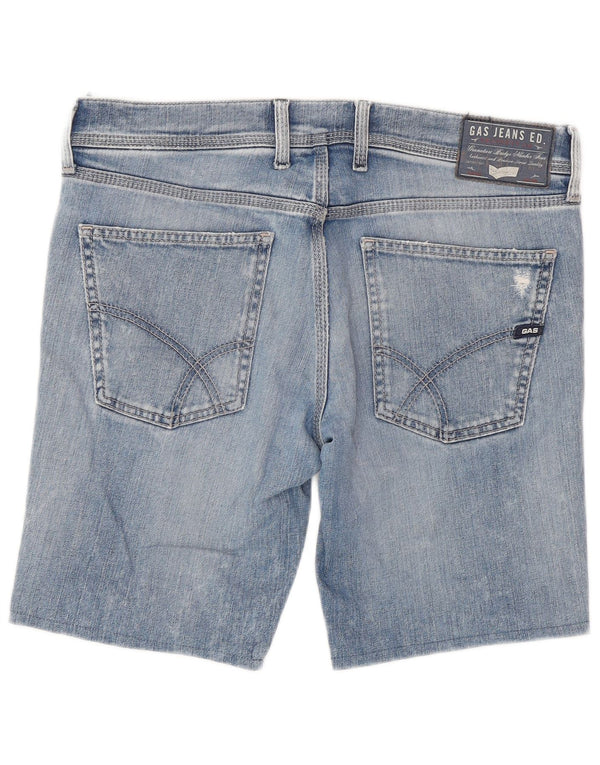 Gas Pantalones cortos de mezclilla para hombre grandes W33 Algodón azul
