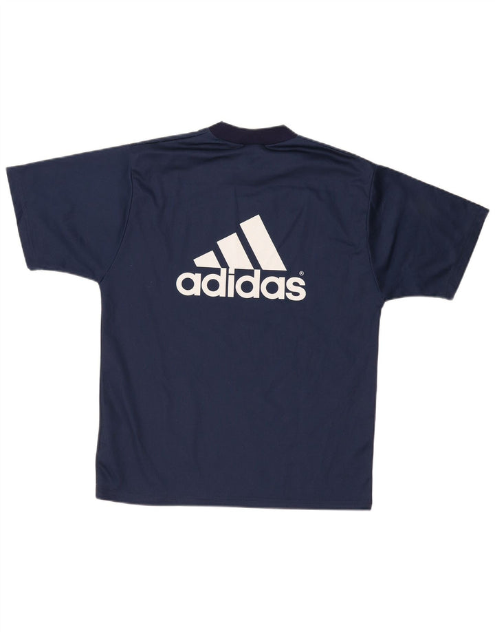 Adidas Camiseta gráfica para hombre Top Small Azul marino Poliéster