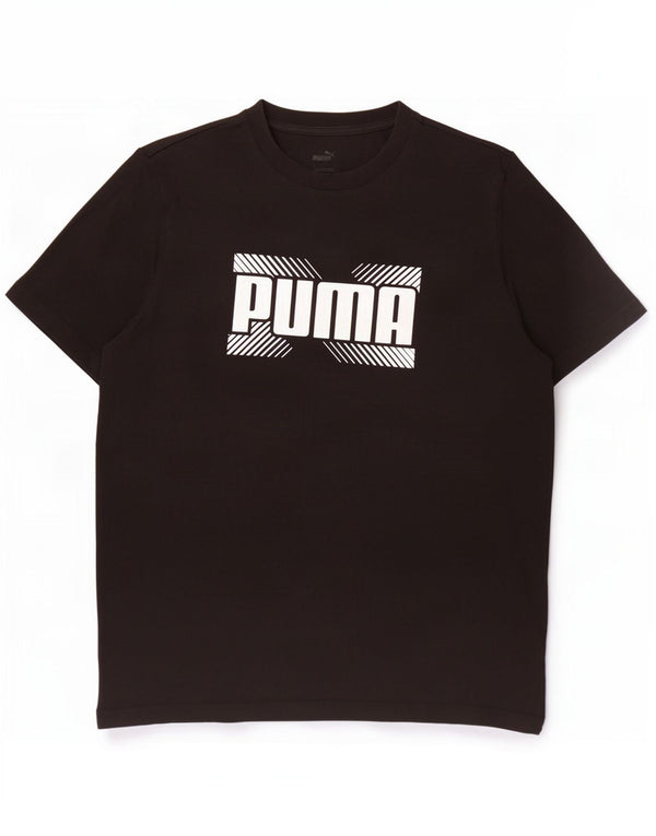 Puma - Camiseta gráfica para hombre, talla grande, color negro