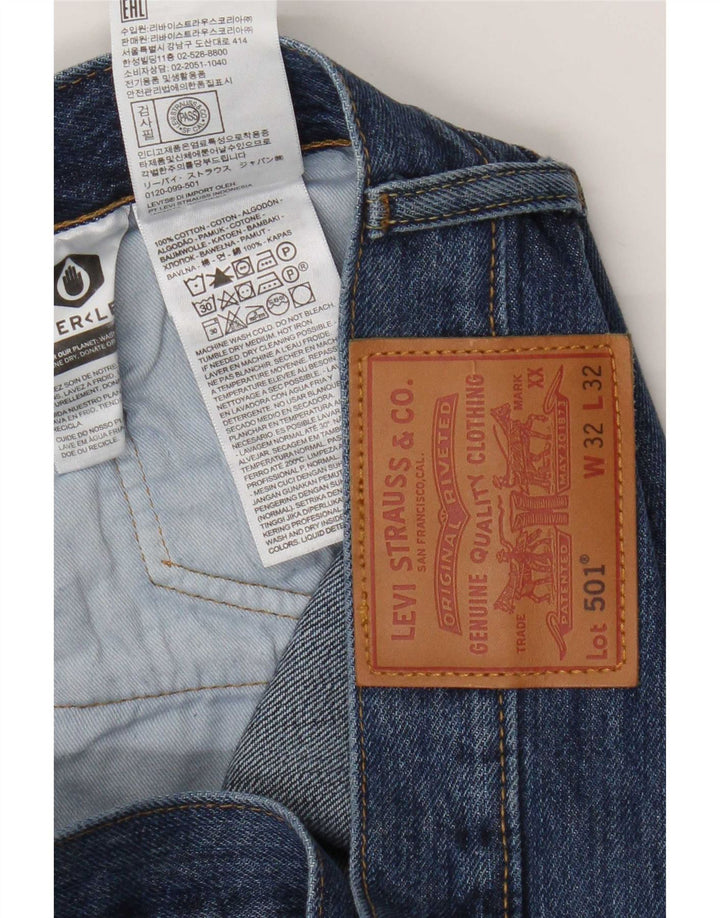 Levi's Hombre 501 Vaqueros Rectos W32 L32 Algodón Azul