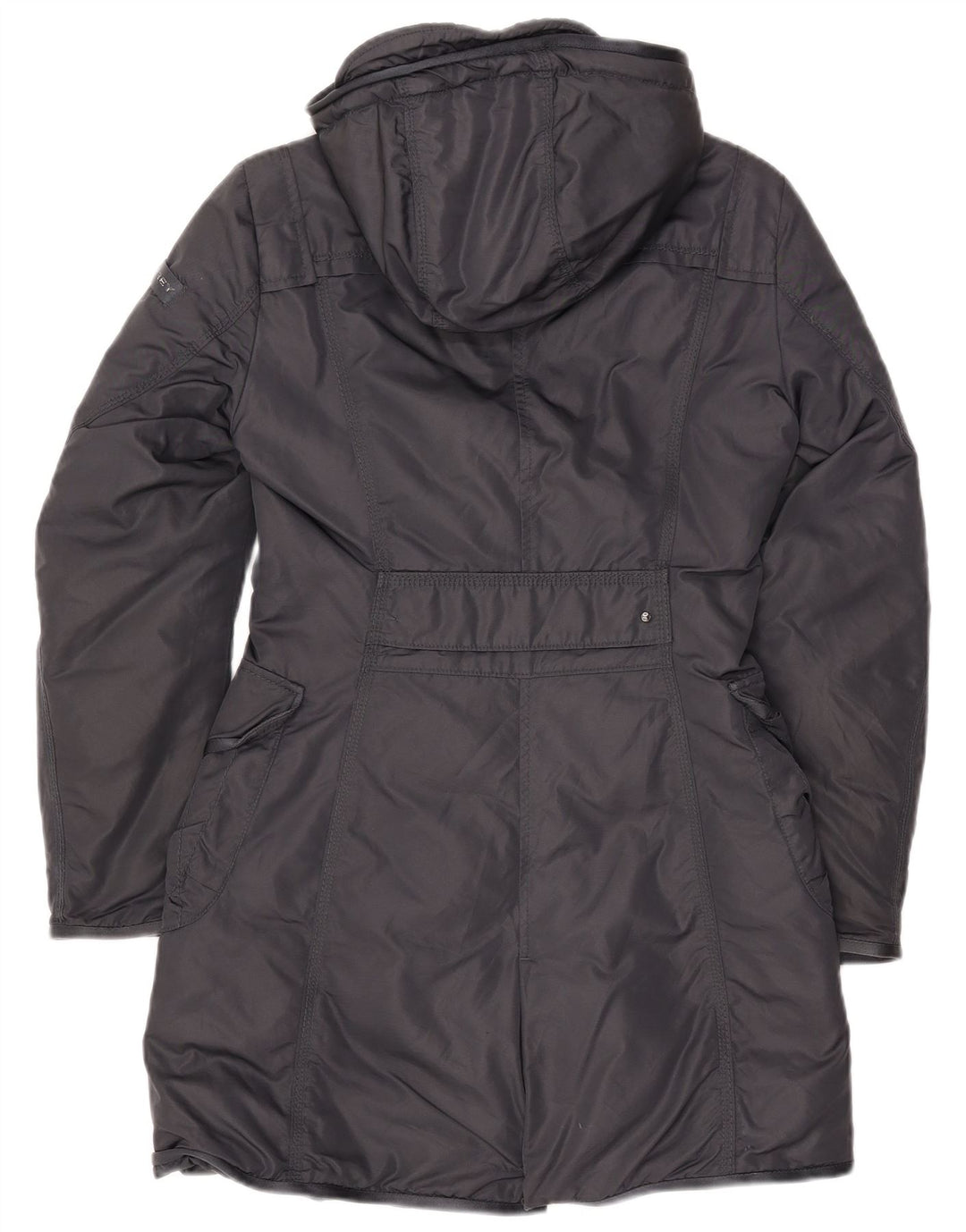 PEUTEREY Abrigo acolchado con capucha para mujer IT 40 Small Azul marino Poliamida