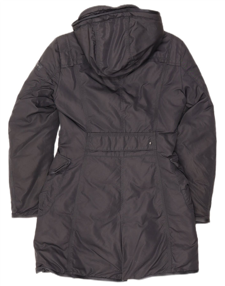 PEUTEREY Abrigo acolchado con capucha para mujer IT 40 Small Azul marino Poliamida