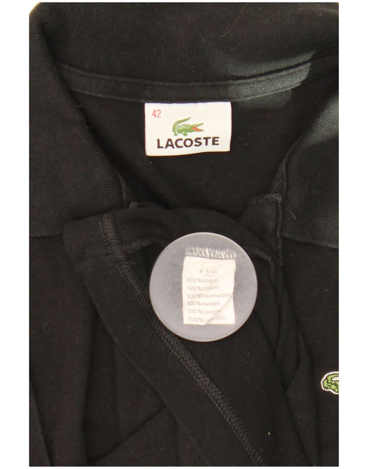 Polo Lacoste Mujer Talla 42 Grande Algodón Negro