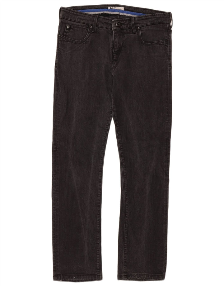 Vaqueros Rectos Lee Mujer W29 L30 Algodón Negro