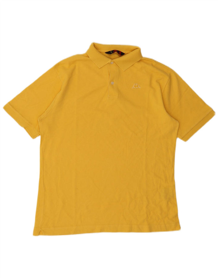 Polo Kappa Hombre De Algodón Amarillo Medio