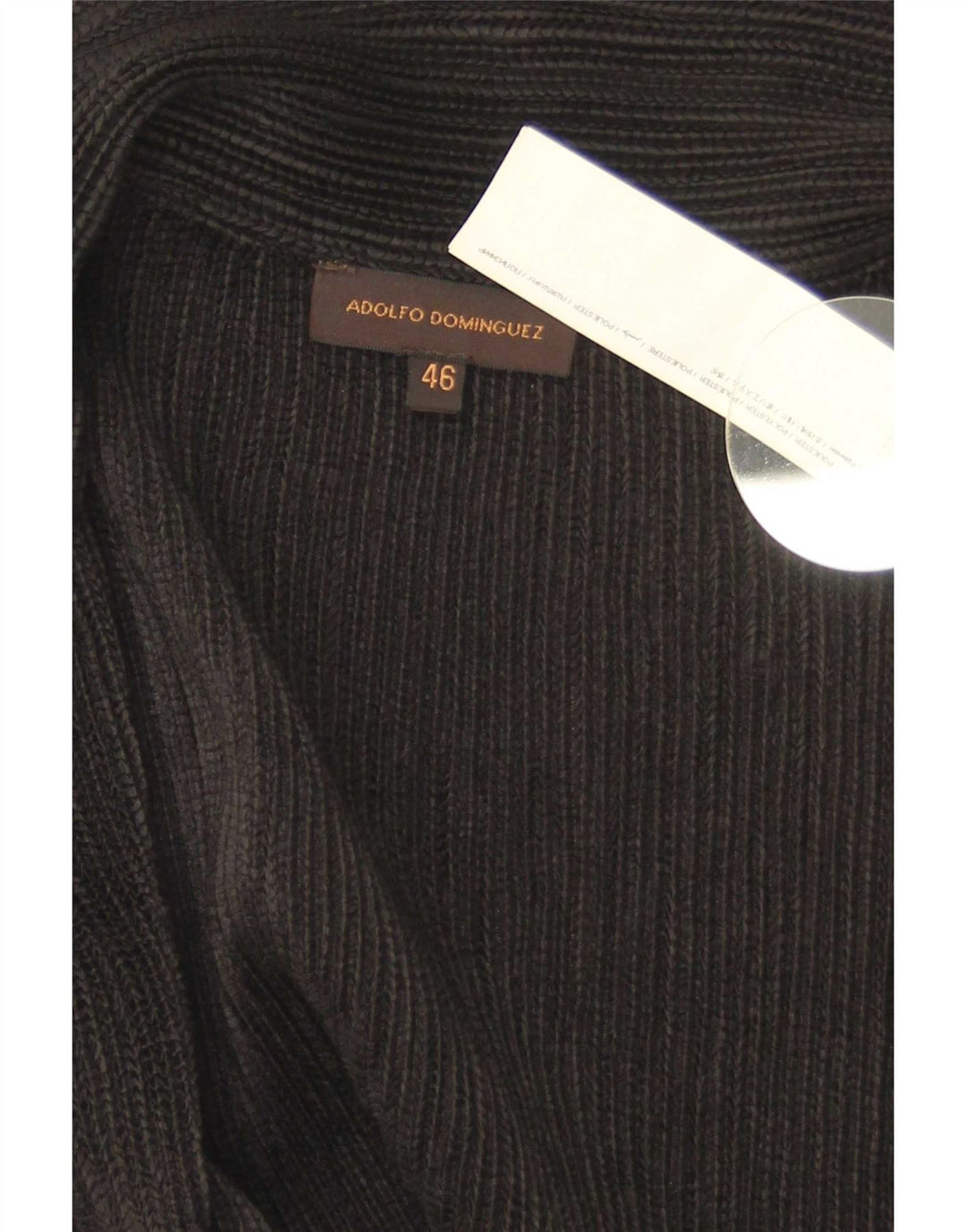 Adolfo Dominguez Blusa con volantes en la parte delantera para mujer IT 46 Grande Negro