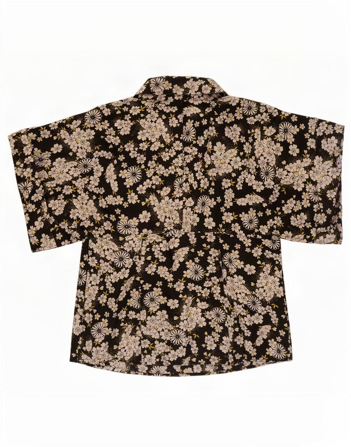 cherie Blusa para Mujer Top IT 42 Mediano Negro Floral