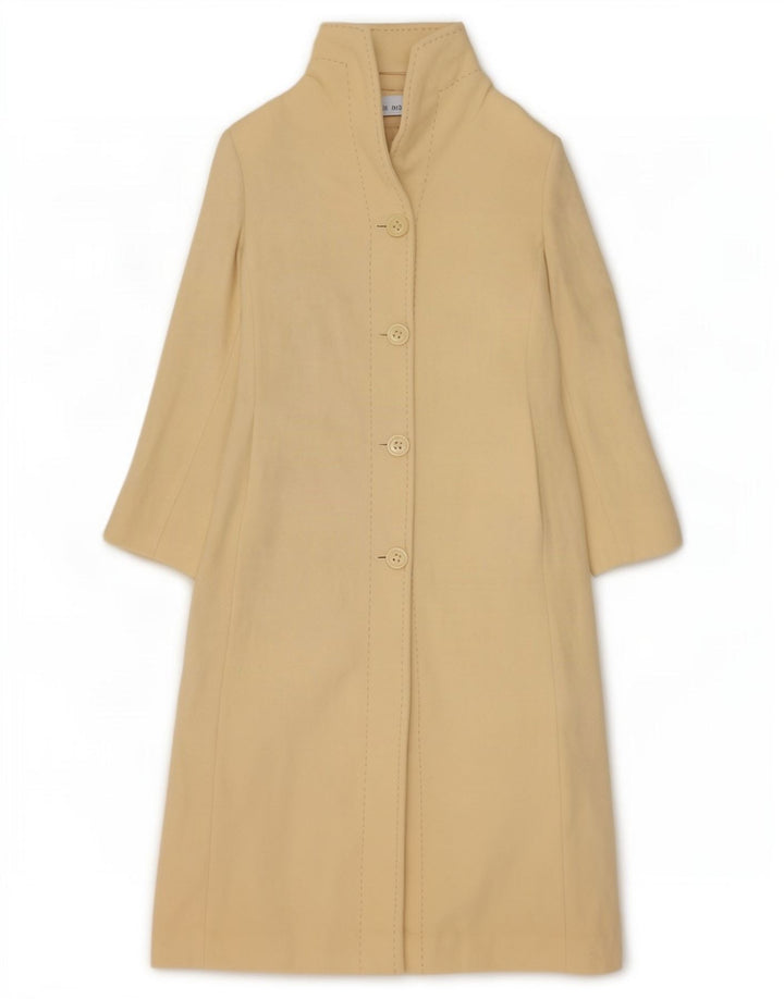 Abrigo vintage para mujer IT 42 Lana virgen blanca media