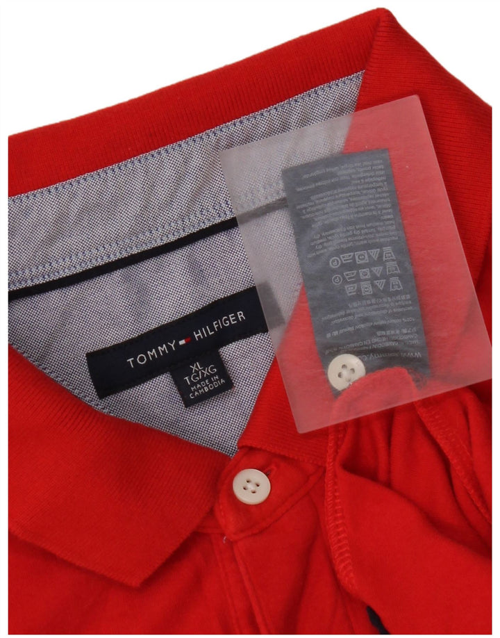 Polo Tommy Hilfiger Hombre XL Algodón Rojo