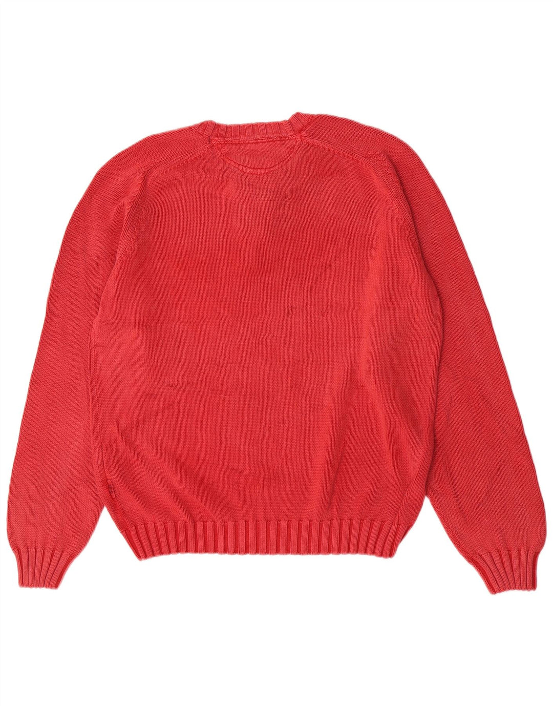 Crew - Jersey de cuello para hombre, talla grande, algodón rojo