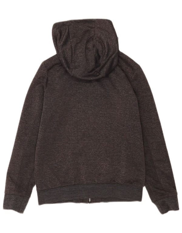Ellesse Suéter con capucha y cremallera de ajuste regular para niños 9-10 años Gris medio moteado