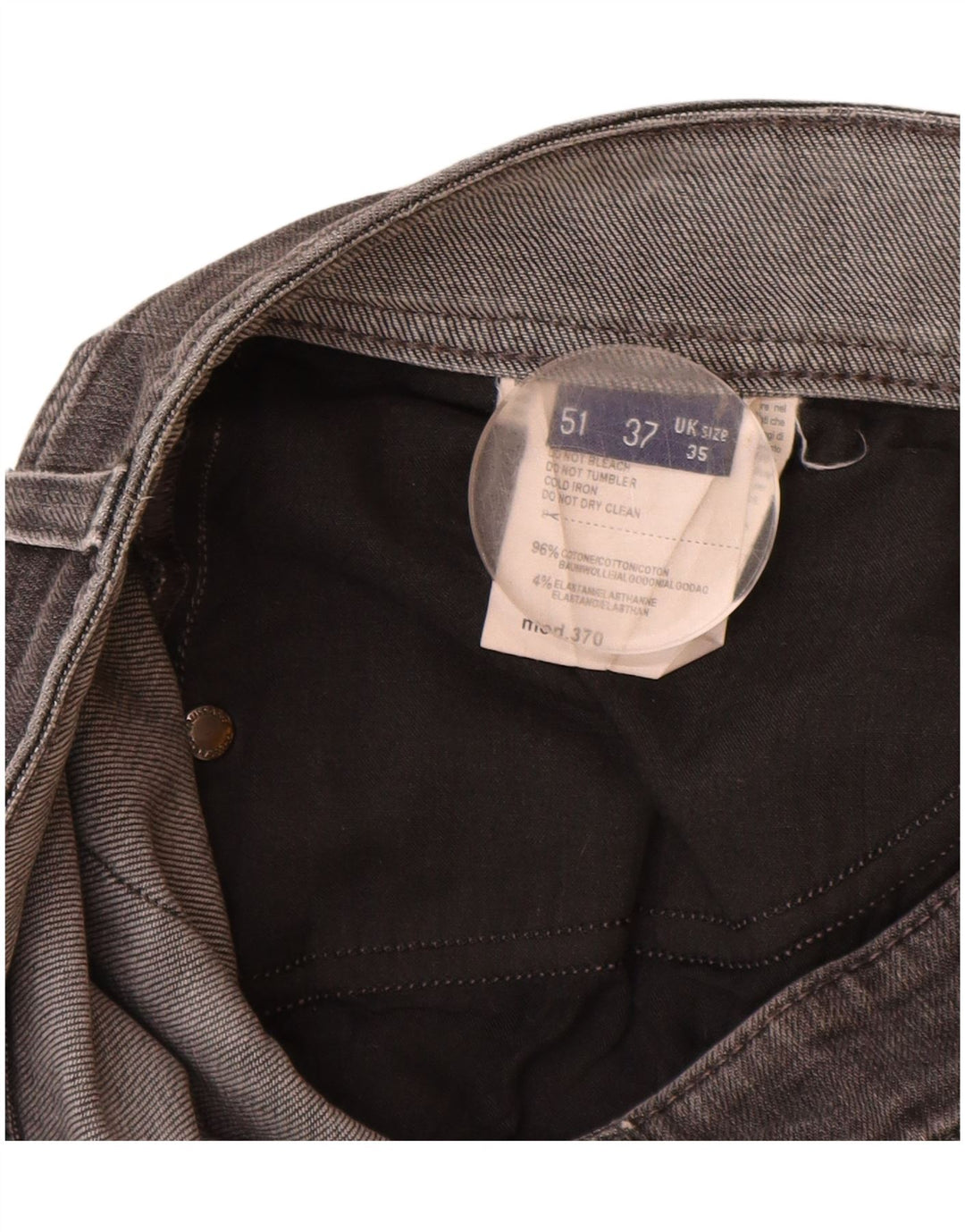 Vaqueros Trussardi Hombre Slim W35 L32 Algodón Gris