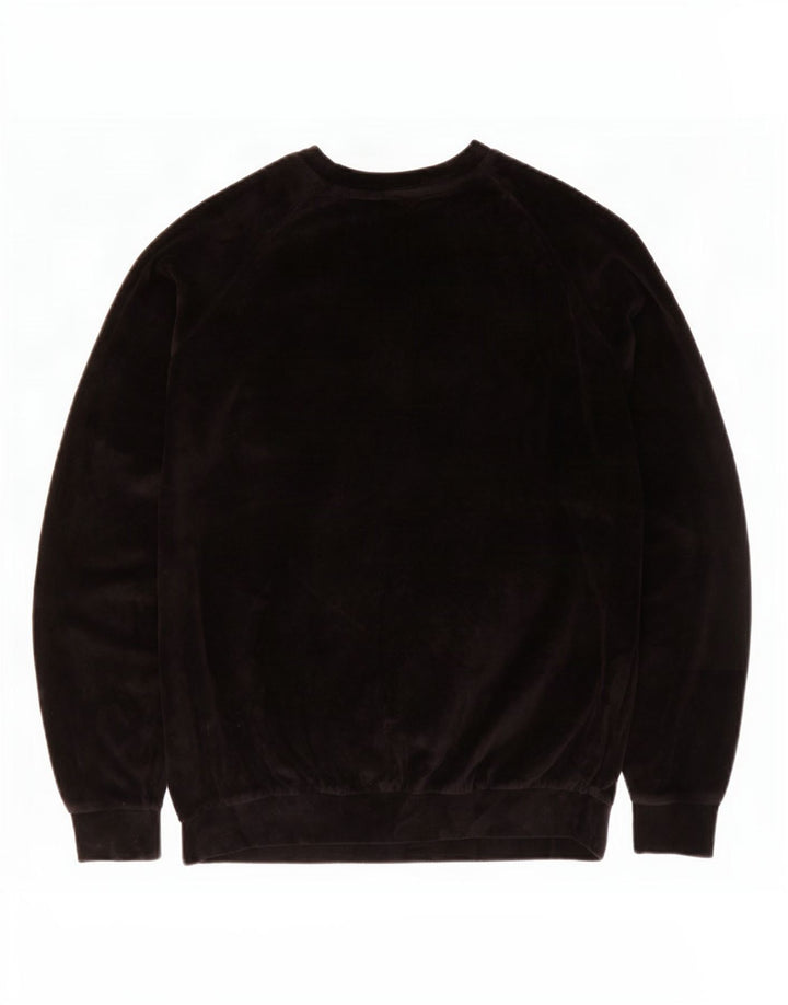 Puma Mujer Gráfico Velour Sudadera Jumper UK 12 Mediano Negro Algodón