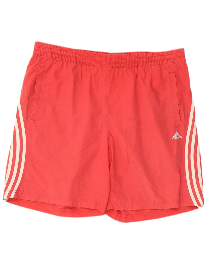 Pantalones cortos deportivos ADIDAS para hombre, poliéster rojo grande