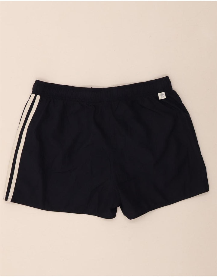 Adidas - Pantalones cortos deportivos para hombre, talla grande, poliéster, color azul marino