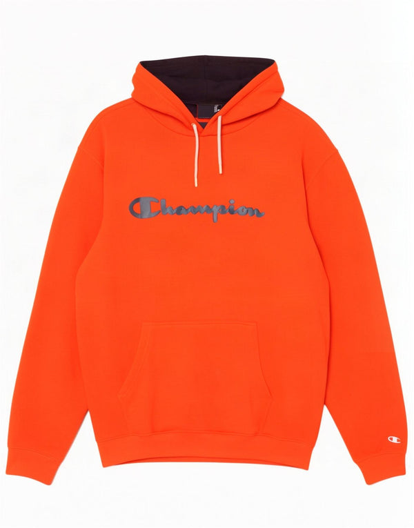 Champion Sudadera con capucha gráfica para hombre, talla 3XL, algodón naranja
