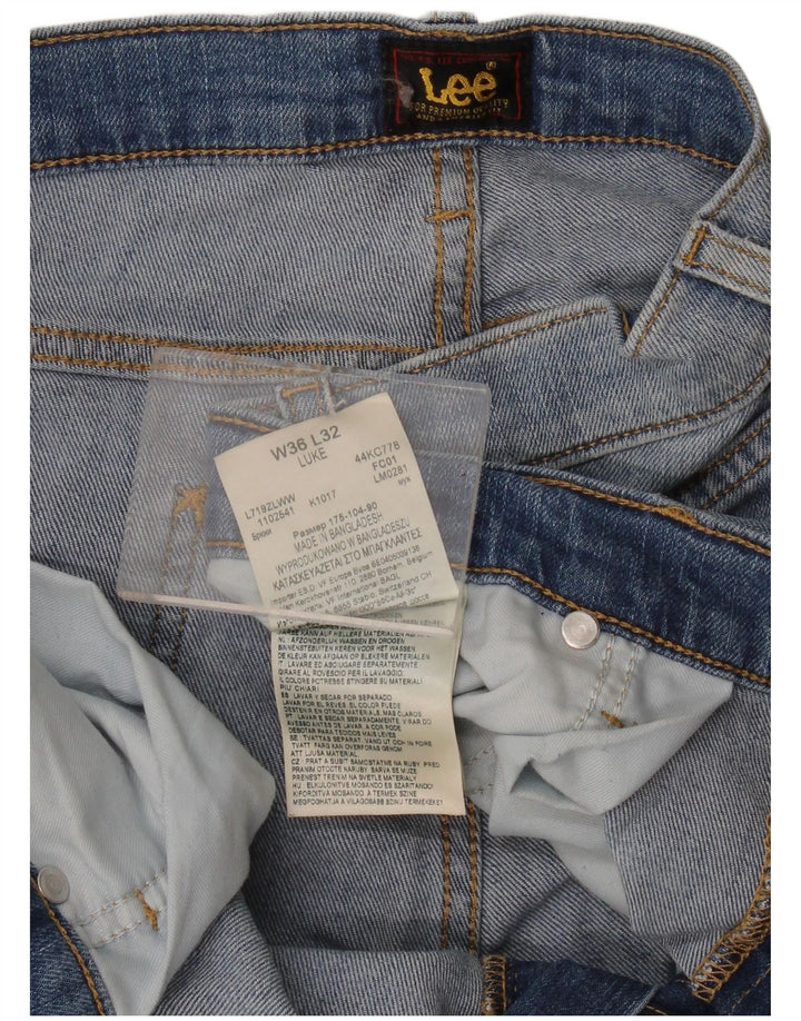 Lee Vaqueros ajustados Luke para hombre W36 L32 Algodón azul