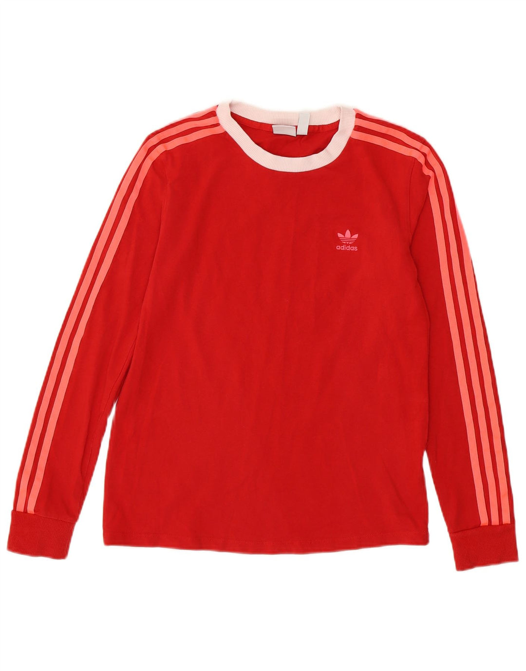 ADIDAS Camiseta de manga larga para mujer UK 10 Small Red Cotton