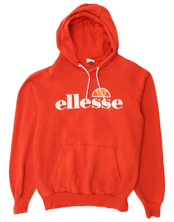 Ellesse - Sudadera con capucha para mujer, diseño gráfico, talla 40, tamaño mediano, color rojo