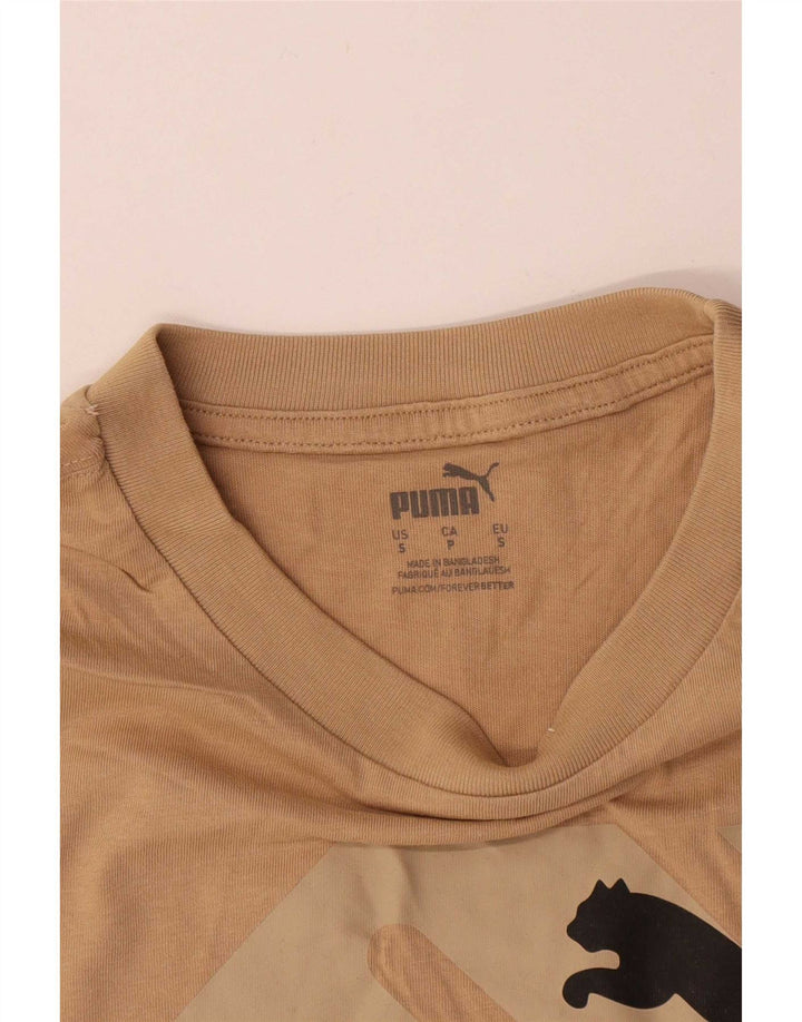 Puma - Camiseta gráfica para hombre, talla pequeña, algodón beige