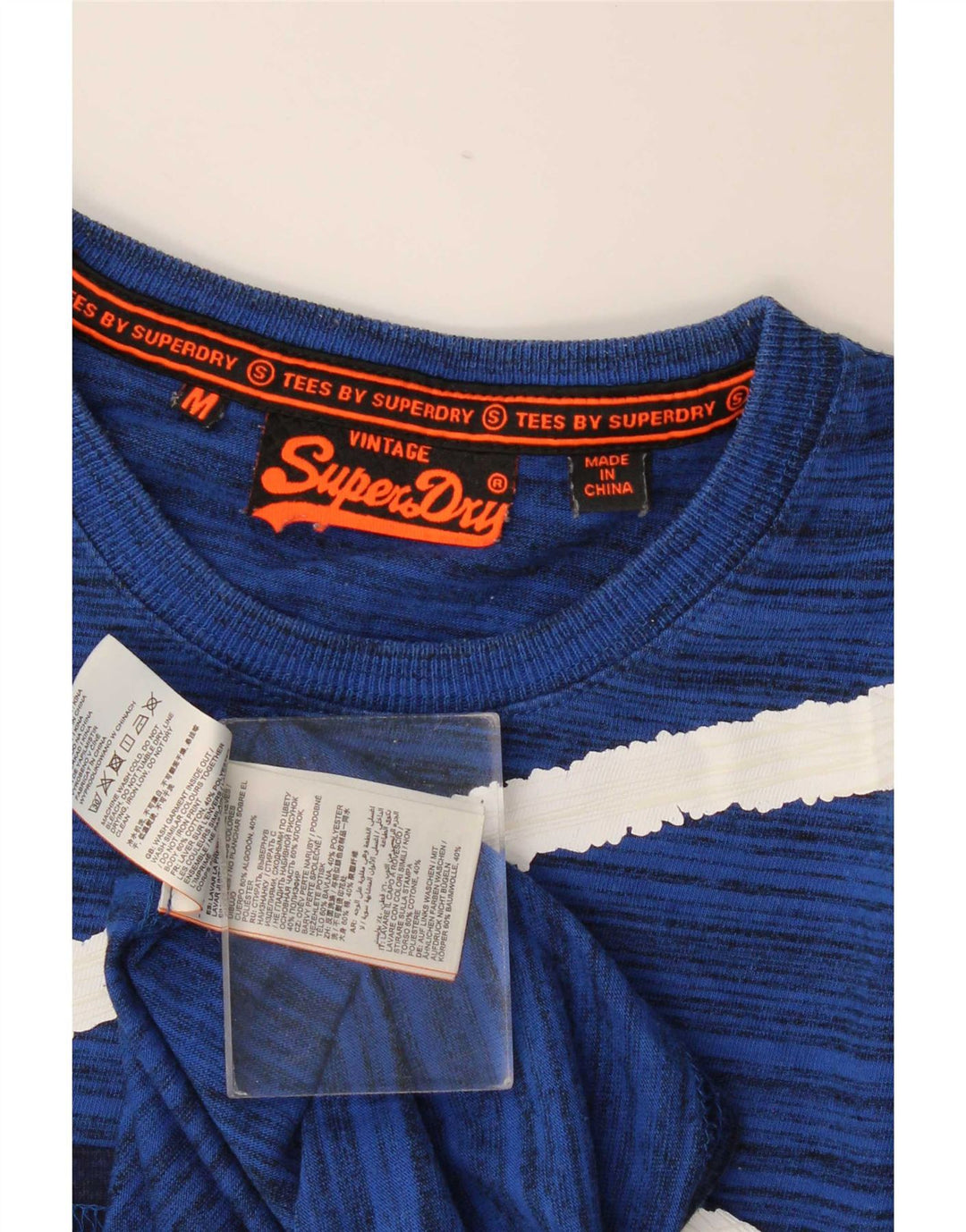 Superdry Camiseta Regular Con Gráfico De Algodón A Rayas Azul Medio Para Hombre