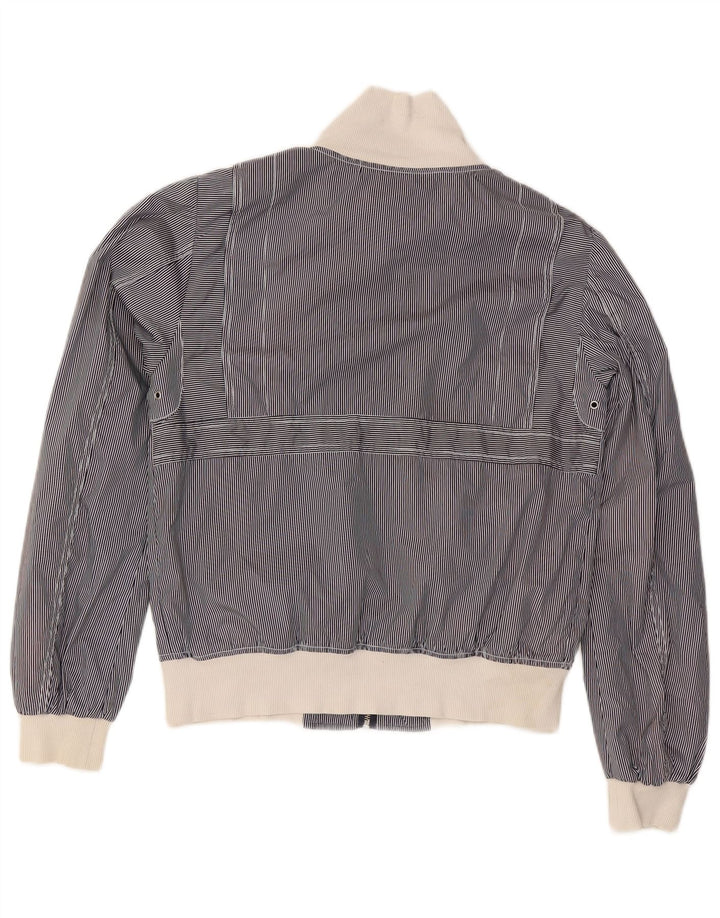 Diesel Chaqueta Bomber para Mujer UK 46 Grande Azul Marino Poliéster a Rayas