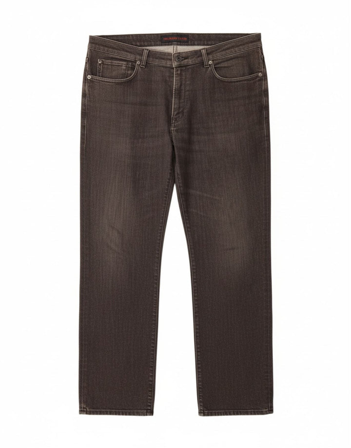 TRUSSARDI Mens Straight Jeans W38 L30 Grey Vintage Trussardi and Second-Hand Trussardi from Messina Hembry 