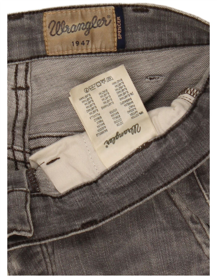 Wrangler Hombres Spencer Slim Jeans W30 L34 Algodón Gris