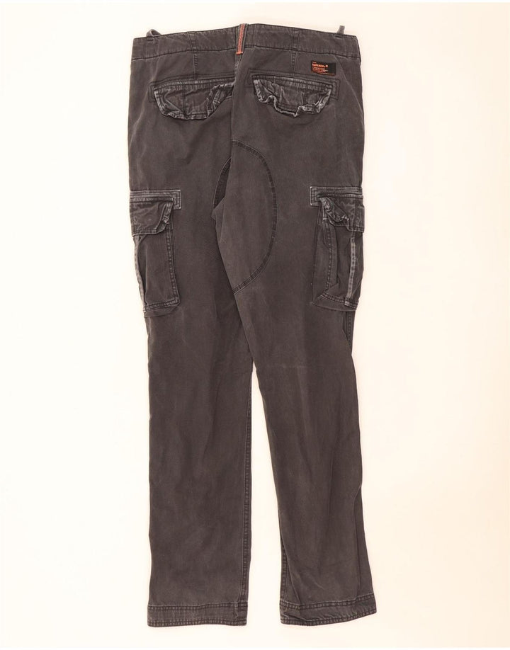 SUPERDRY Pantalón cargo ajustado para hombre Grande W36 L33 Algodón gris