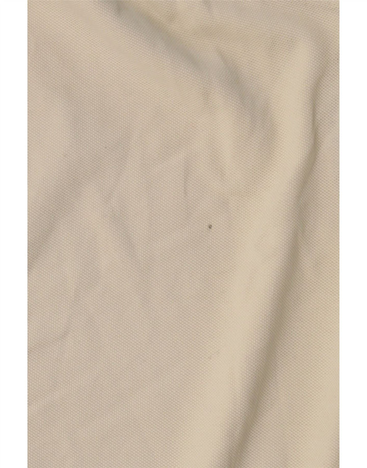 MASSIMO DUTTI Polo Hombre Grande Blanco Roto Algodón
