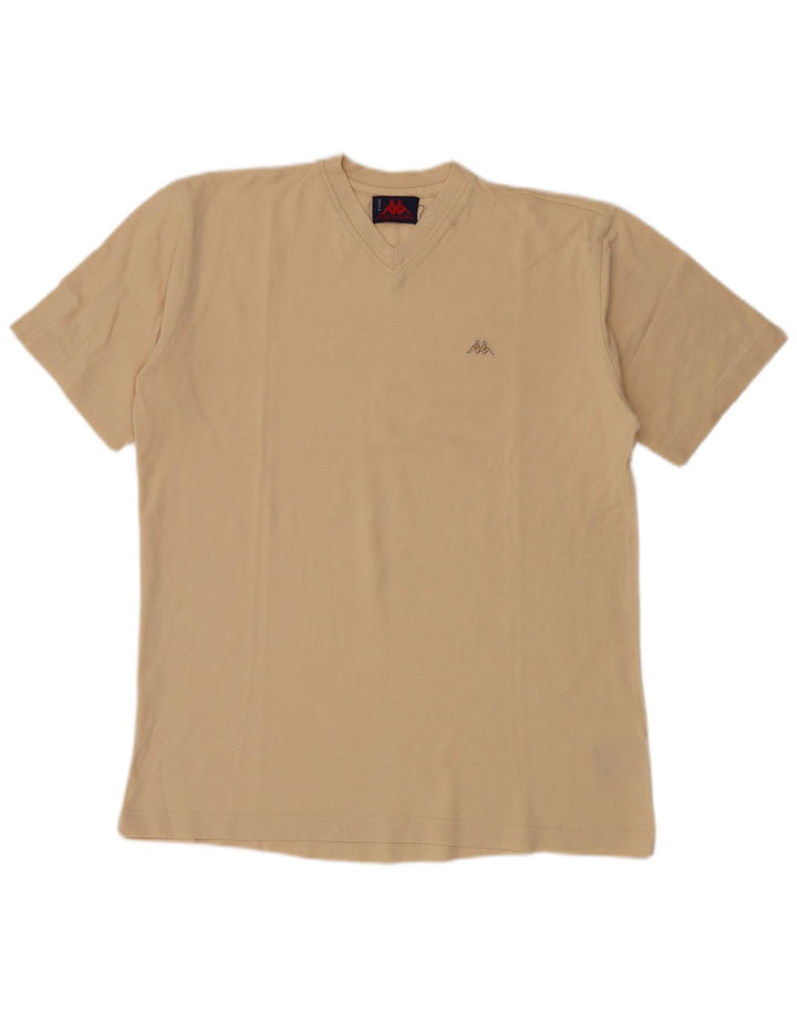 KAPPA Hombre Camiseta Top Large Beige Algodón
