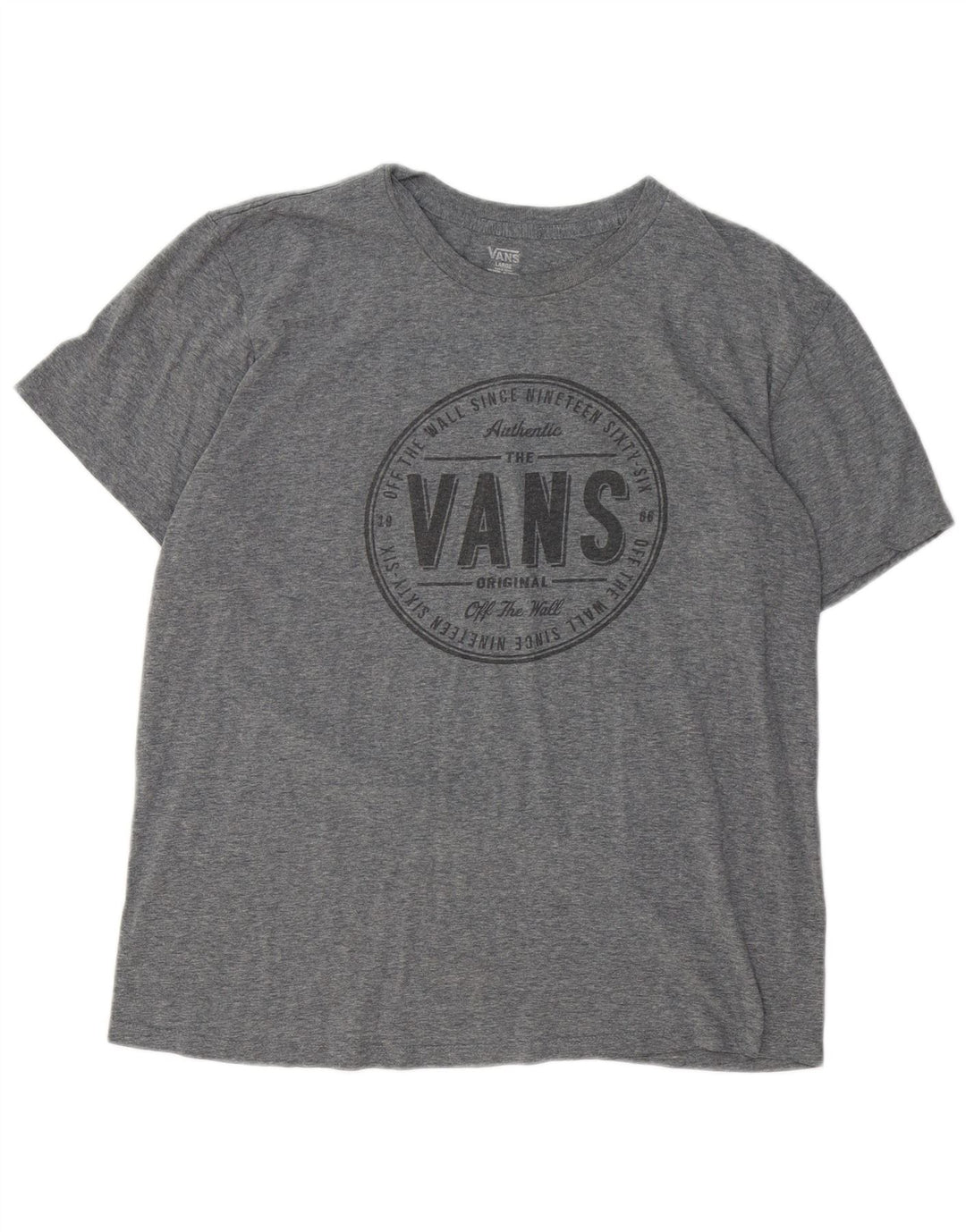 Vans - Camiseta gráfica para hombre, talla grande, algodón gris
