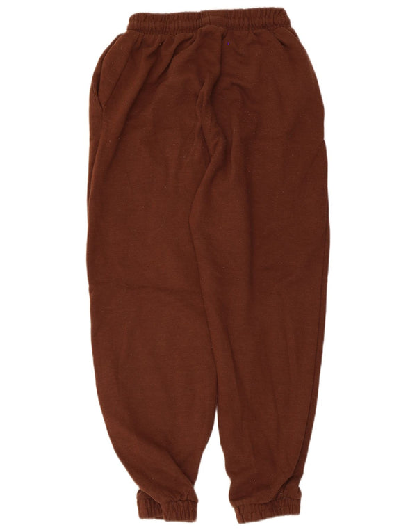Zara Mujer Crop Chándal Pantalones Joggers UK 8 Small Marrón