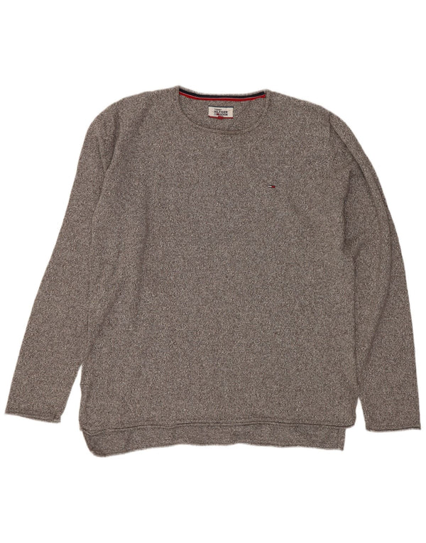 Tommy Hilfiger Jersey De Cuello Redondo Para Hombre De Algodón Moteado Gris Medio