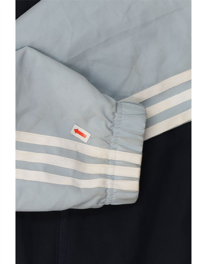 Adidas Hombre Chándal Top Chaqueta Medio Azul Marino Colorblock Poliéster