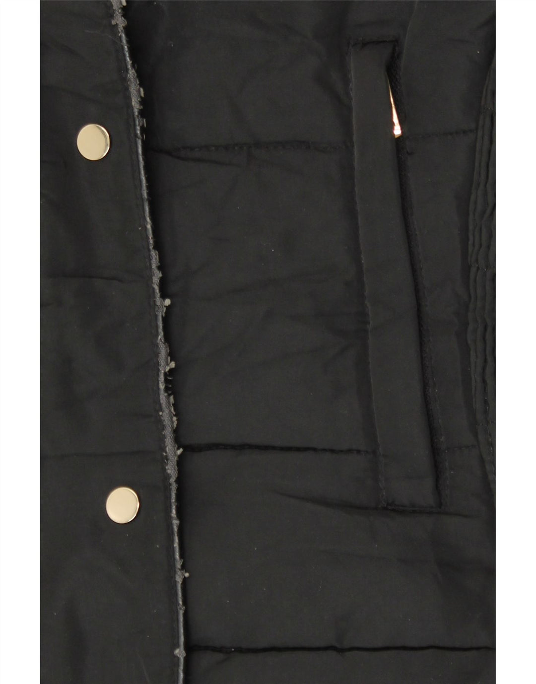 Zara Mujer Chaqueta Acolchada Reino Unido 44 Grande Negro
