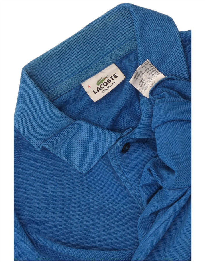 Polo Lacoste para hombre talla 4 algodón azul medio
