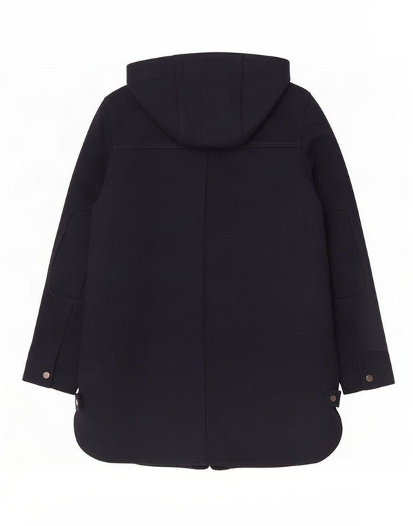 Zara Mujer Abrigo Con Capucha UK 44 Medio Azul Marino
