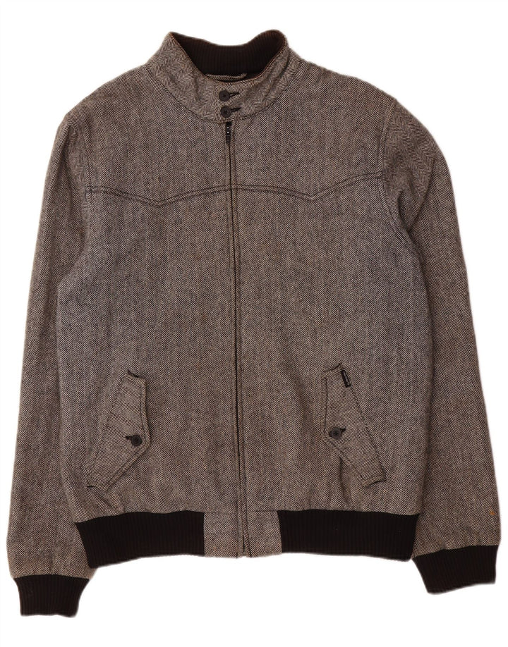 Carhartt Chaqueta bomber para hombre UK 38 Poliéster en espiga gris medio