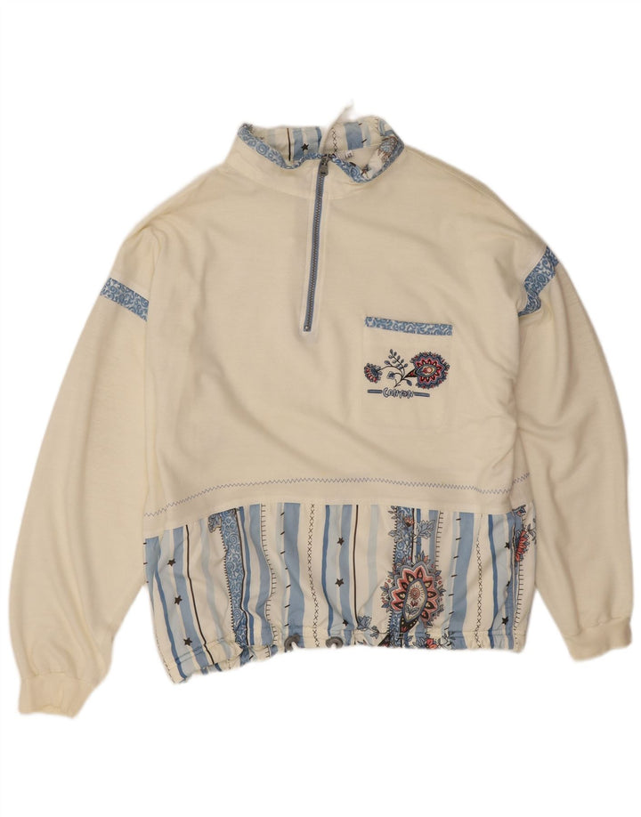 Sudadera tipo jersey de gran tamaño para mujer Canyon EU 40 Medium Off White Floral