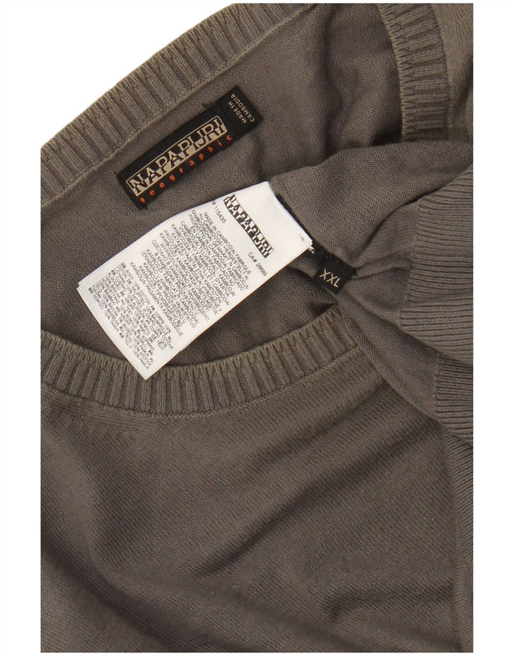 NAPAPIJRI Jersey De Cuello Redondo Para Hombre 2XL Algodón Gris