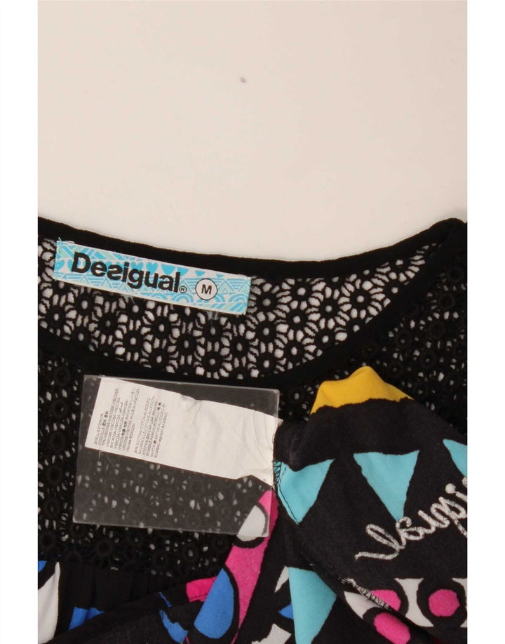 Desigual Top tipo túnica gráfico para mujer UK 40 Medio Multicolor Geométrico