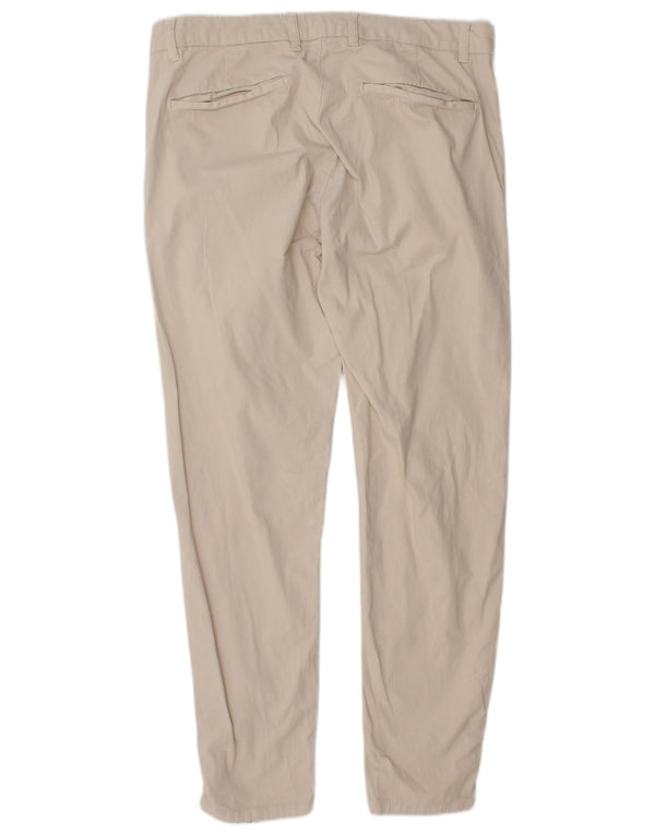Zara Mens Slim Chino Pantalones EU 42 Large W32 L30 Blanco