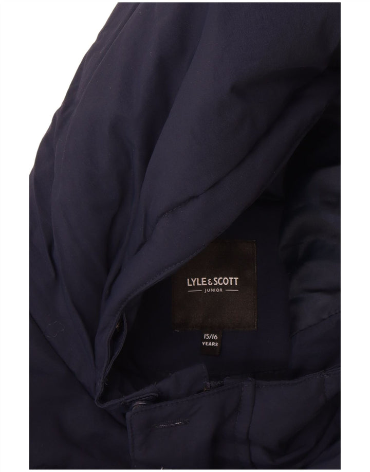 Lyle & Scott Chaqueta acolchada con capucha para niño 15-16 años Azul marino Poliamida