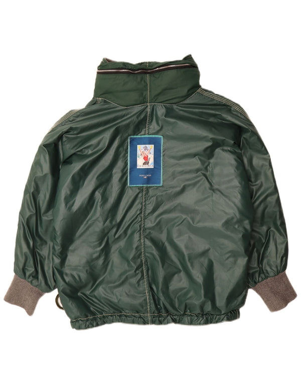 Post Card Chaqueta cortavientos estampada para hombre UK 42 XL Bloque de color verde