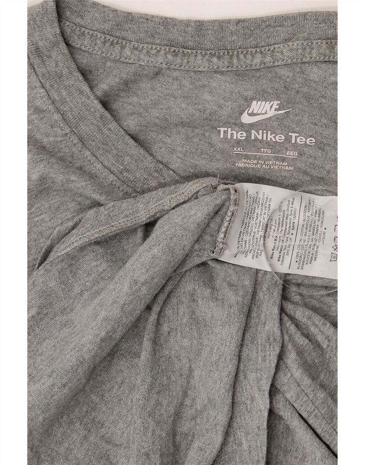 Camiseta NIKE para hombre Top 2XL Algodón moteado gris