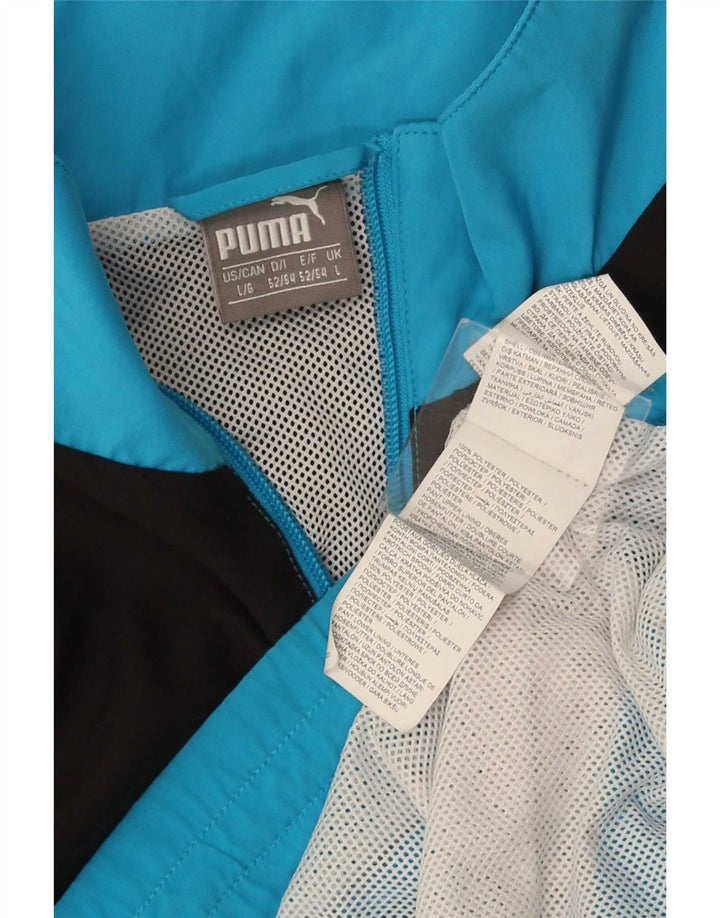 Puma Chaqueta de chándal para hombre con bloques de color azul grande Poliéster