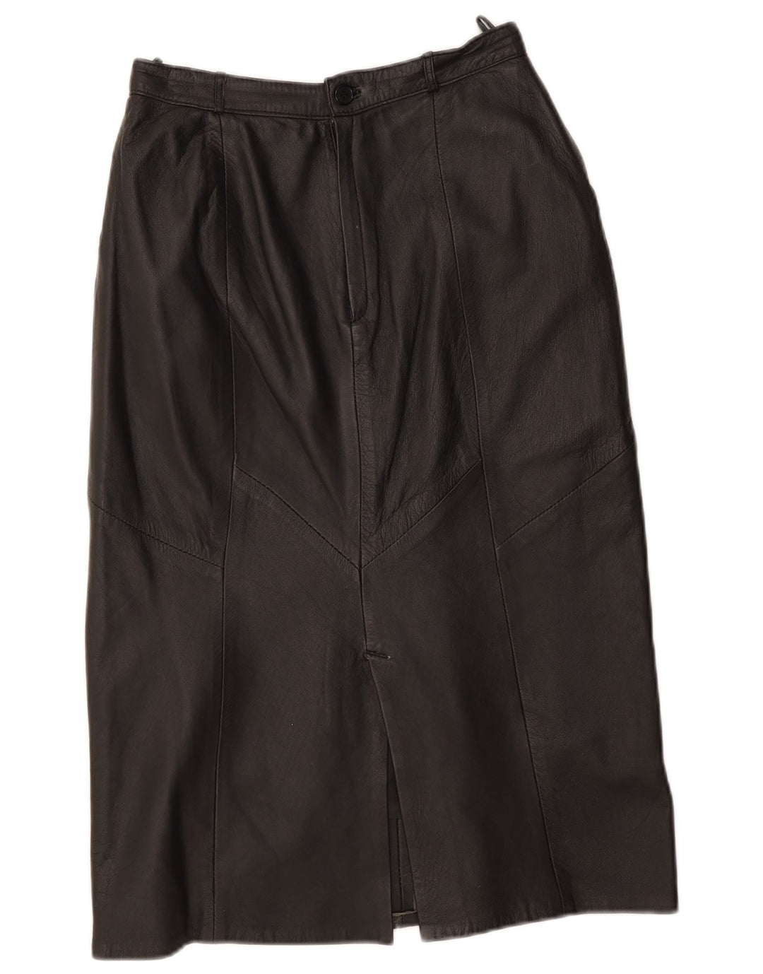 Falda de cuero vintage para mujer EU 40 Mediana W29 Cuero negro