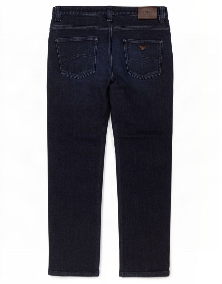 Vaqueros Armani Hombre Rectos W34 L29 Algodón Azul Marino